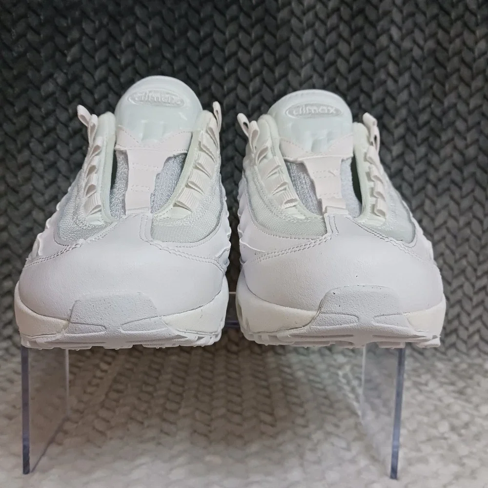 Nike Air Max 95 Recraft Triple White GS Sneakers Shoes Size 6.5Y Women's 8